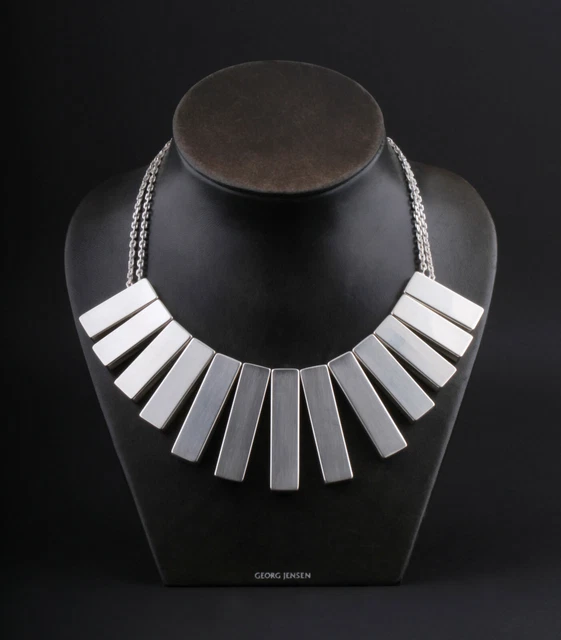 GEORG JENSEN Sterling Necklace # 593H. Silver. Aria. 3533036. NEW!