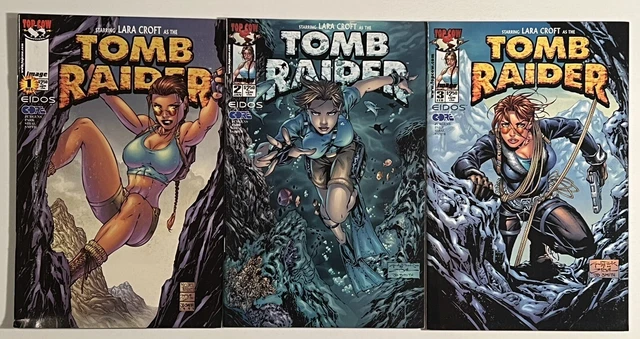 TOMB RAIDER Lara Croft #1 Turner + Park 2 3  Image comics v1 1999 Lot x3