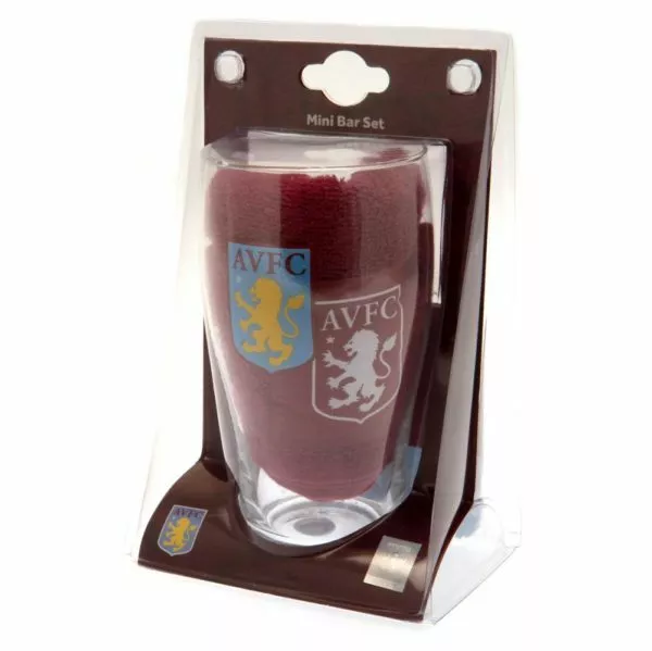 Aston Villa FC Minibar Set offizielle Ware - Geschenk Geschenk Geburtstag 3