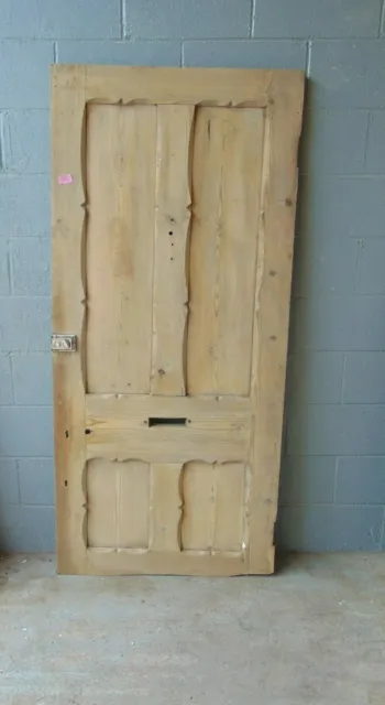 Reclaimed Pine Victorian Door 4 Panel External Front Door Wooden 662