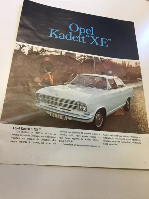 Vauxhall GM Kadett Xe Prospectus Brochure Fold Advertising Automobile