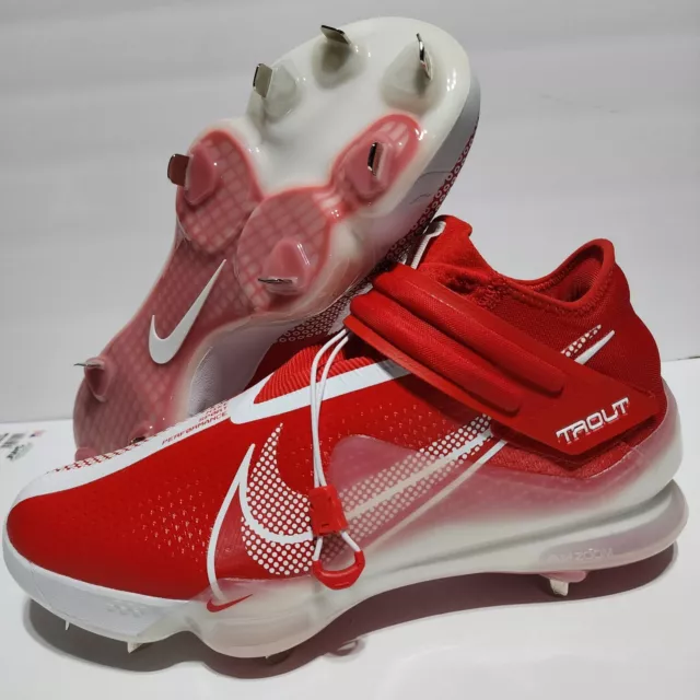 Men Nike Force Zoom Mike Trout 7 Baseball Cleats Red White CI3134-602 SZ  11.5