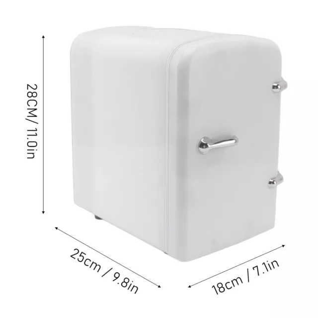 JY (White UK Plug)Mini Fridge 4L Portable Cooler Warmer Personal Refrigerator