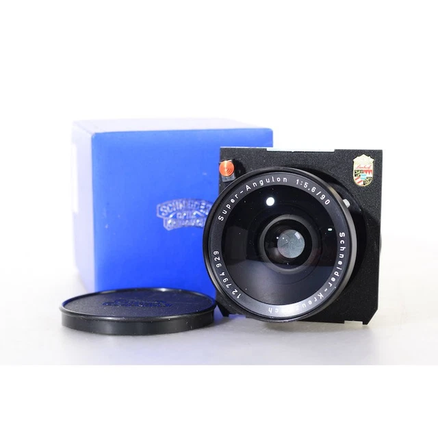 Objectif Schneider Super-Angulon 8,0/90 Compur Electronic + Plaque Linhof 96x99