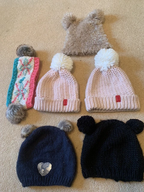 Pacchetto cappelli invernali per ragazze Next George Matalan X6 età 3-6 anni
