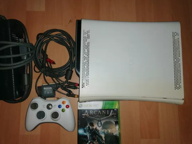 Microsoft Xbox 360  20 GB Weiß Spielekonsole (PAL) mit Spiel und Controller