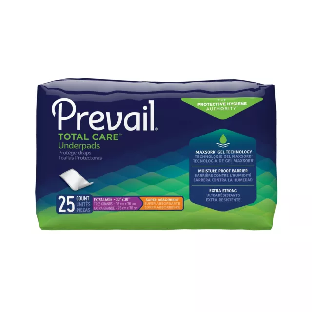 Prevail Total Care Underpads Heavy Absorbency UP-100/1 - 25 Ct