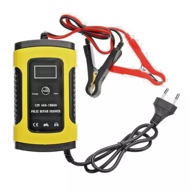 Chargeur batterie automatique intelligent rapide voiture moto auto 6A 12V LCD   