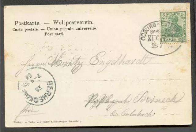 Dr Bureau de Poste Ferroviaire Train 751 Carte (D3791