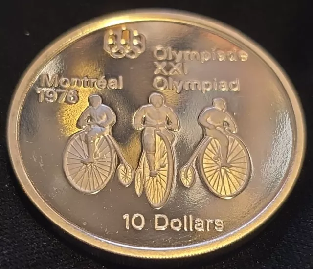 1976 $10 Canadian Olympic .925 Silver PROOF Coin - Brilliant UNCIRCULATED KM#:95