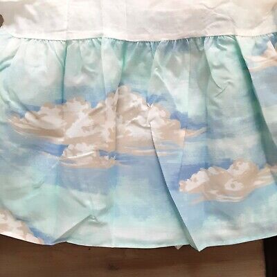 Nueva falda de cama azul cielo cielo 13" gota mezcla algodón