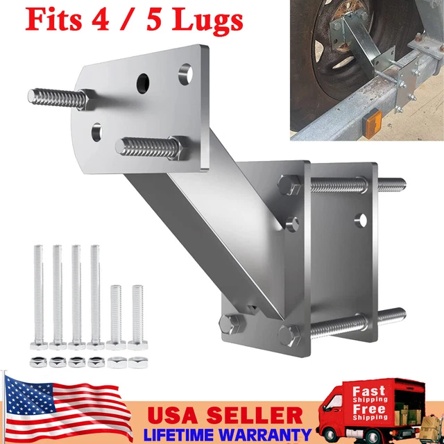 BOAT TRAILER SPARE Tire Mount Carrier Wheel Cargo Holder For ALL 4 & 5