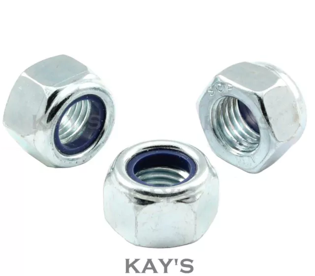 Nyloc Nuts Nylon Insert Locking Nuts Bright Zinc Plated Type T Grade 6 Din 985 2