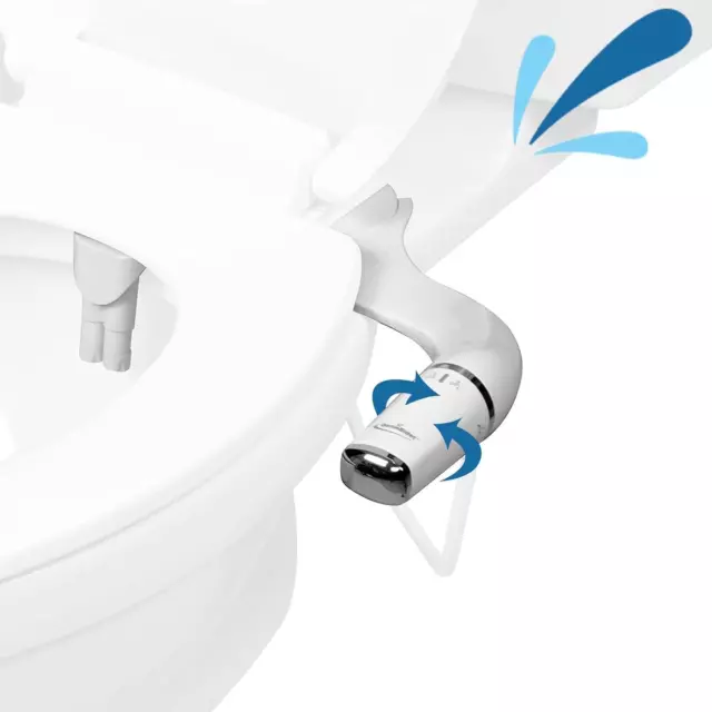 Bidet Attachment for Toilet - Ultra-Slim Left Handed Hygienic Bidet Attachment f