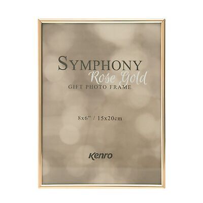 Marco de fotos de metal de lujo Kenro Symphony oro rosa 8x6 pulgadas / 15x20 cm -SY1520RG