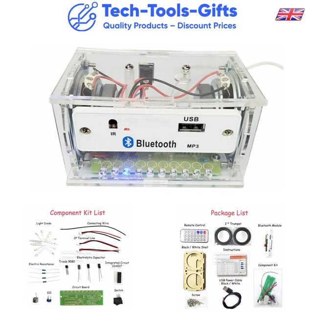 DIY BLUETOOTH SPEAKER Kit Soldering Learning Teaching Toys Gift UK