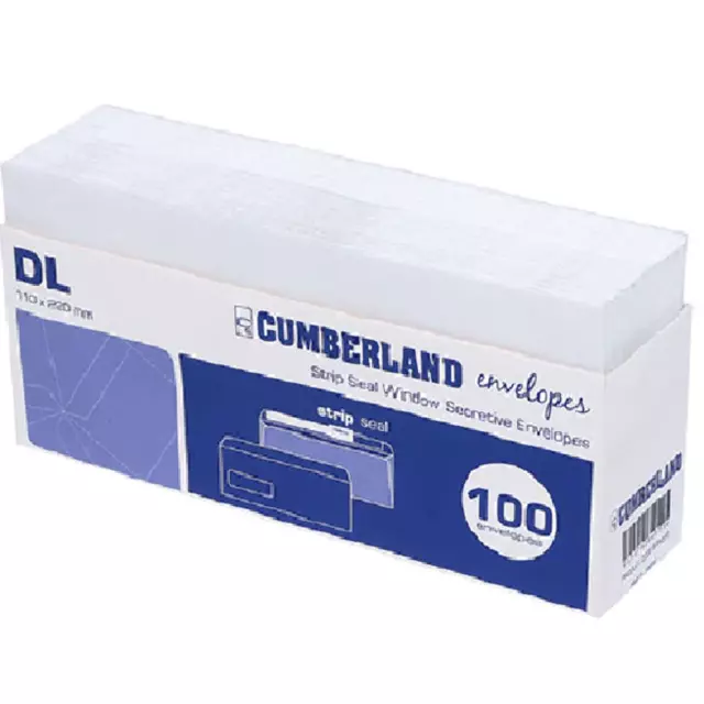 NEW Cumberland DL Envelopes Business Secretive 80GSM 110x220mm Handy Tray 100