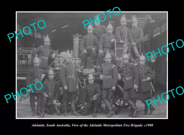 OLD POSTCARD SIZE PHOTO ADELAIDE SOUTH AUSTRALIA THE METRO FIRE BRIGADE c1900