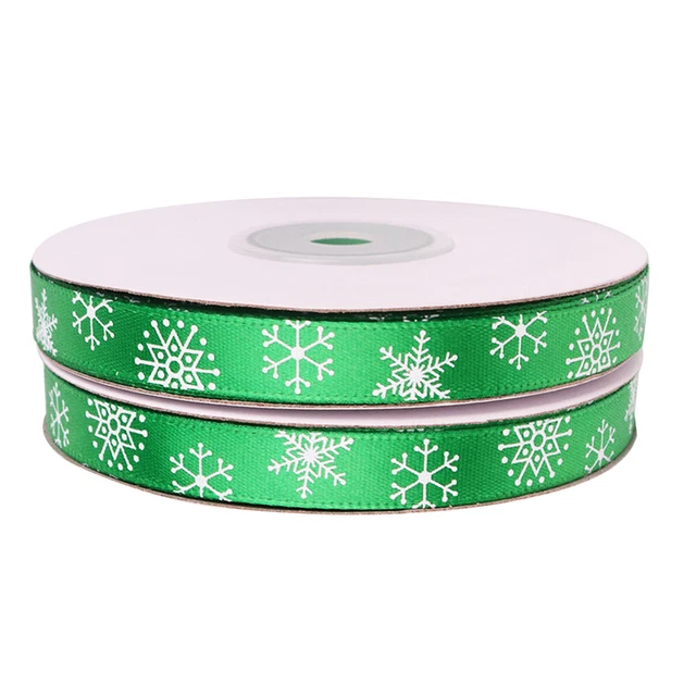 2pcs 1cm Weihnachten Schneeflocke Band Weihnachten Geschenk Dekoration Band