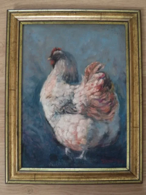 peinture animalière peinture de poule huile sur toile
