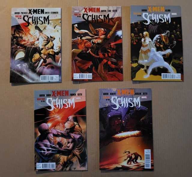 X-Men Schism 1 2 3 4 5 Complete 2011 Set Hi-Grade Marvel Lot of 5