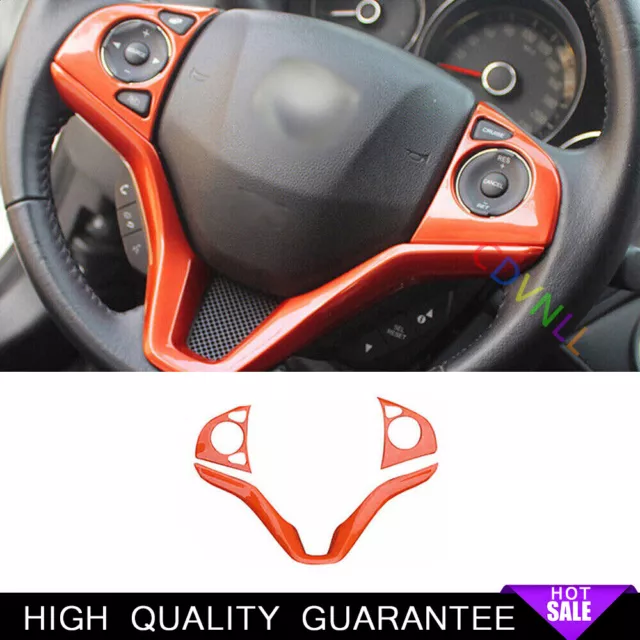 Steering Wheel Switch Cover Trim 3X For Honda HR-V Vezel 2016-2022 Bright Orange