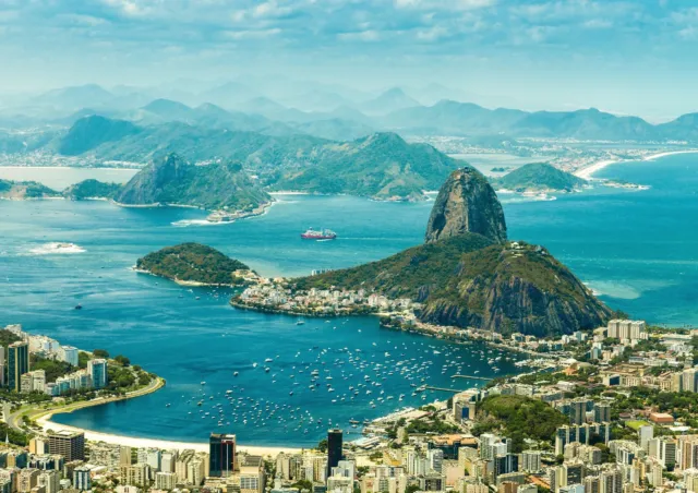 Awesome Rio De Janeiro Poster Size A4 / A3 Brazil Landscape Poster Gift #13278