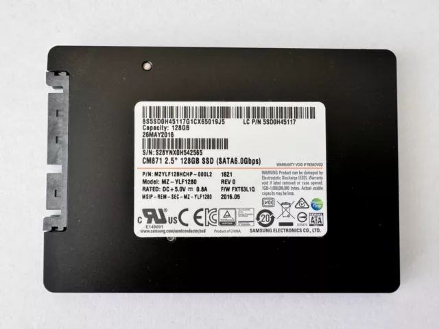 SAMSUNG CM871A MZ 7TY1280 128GB SATA 2.5 SSD SSD0H55421 Solid State Drive 7.49 PicClick UK