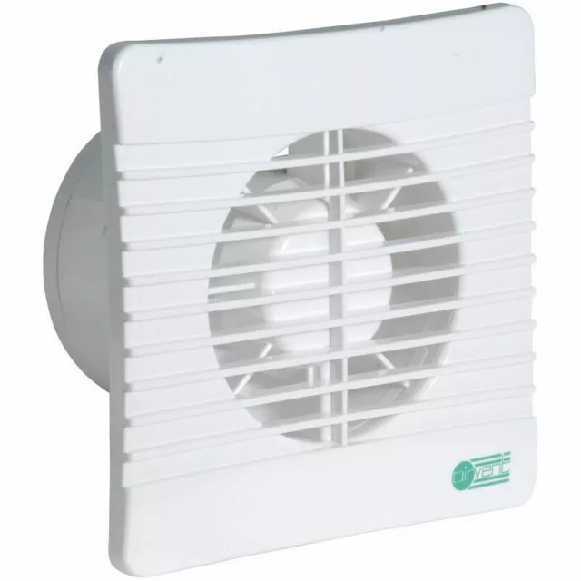 Bathroom Extractor Fan with Backdraught Shutters Low Profile Slimline 4" 100mm