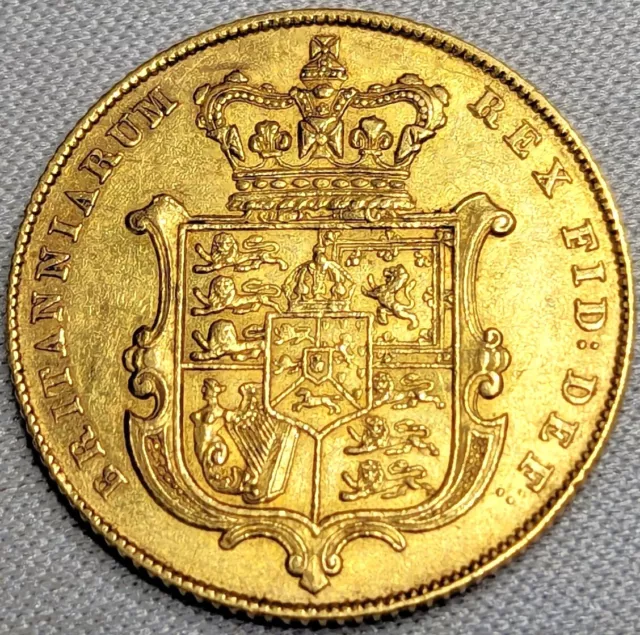 King George IV gold full sovereign coin 1826