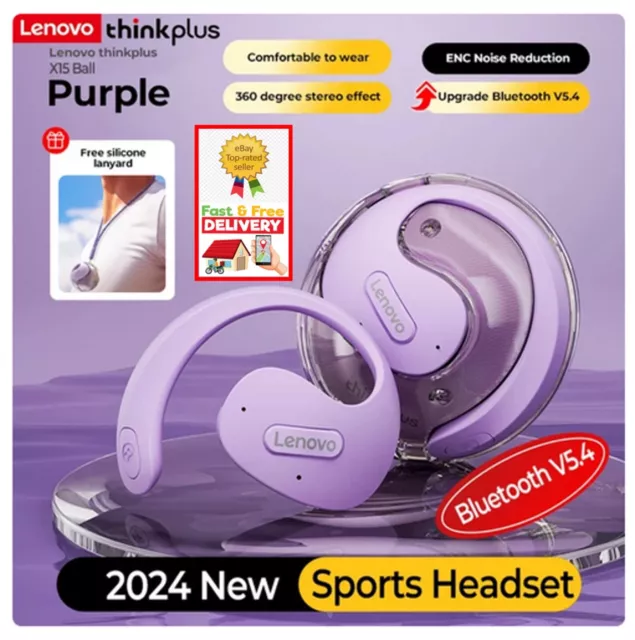 Lenovo Thinkplus 2024 Newest X15 Pro Bluetooth 5.4 Hi-Fi Sport Earbuds