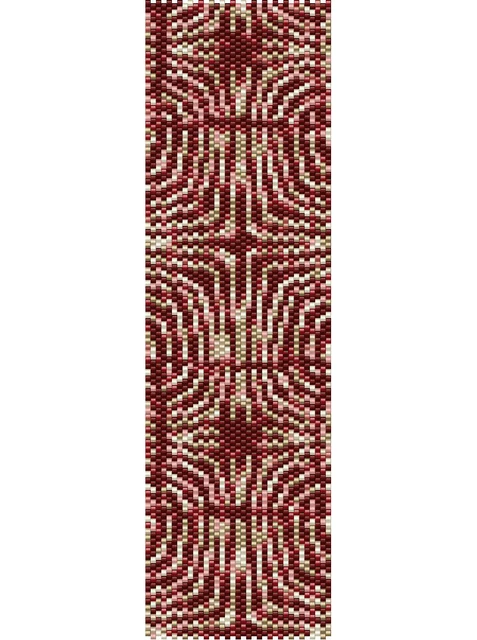 Patrón de pulsera con cuentas de puño de peyote 34 abstracto de Karen Zumbrun