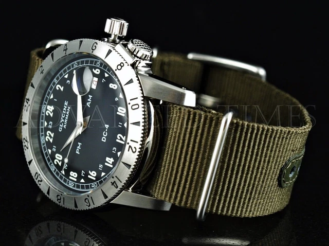 PRE-INVICTA GLYCINE 42MM Airman VINTAGE 1953 DC4 Swiss Auto PURIST