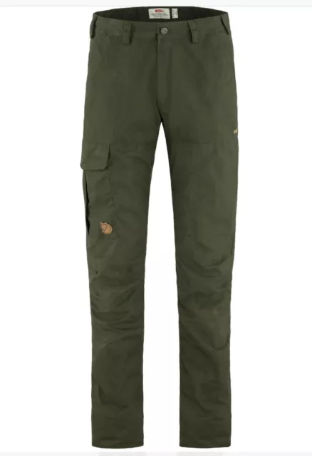 Fjallraven Karl Mens Trousers Olive Green Size 46 - 30” 75cm Inside Leg
