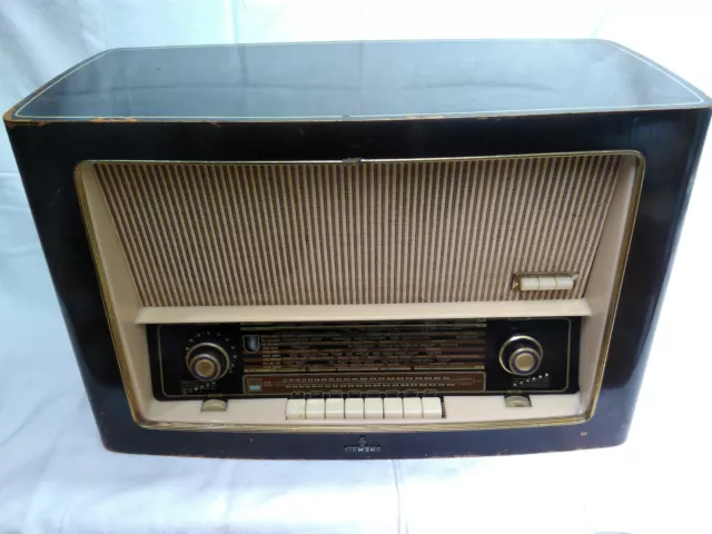 Siemens H64 radio de tubos antigua valvulas sonido de música antigua antigua