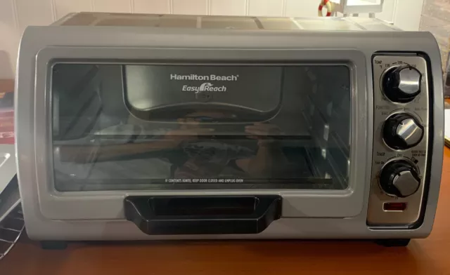 Hamilton Beach 6 Slice Easy Reach Toaster Oven Bake Pan (31127D)SILVER/READ🔥👀.