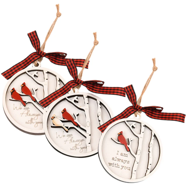 3 Pcs Wall Decor Bedroom Round Bird Wooden Sign Vintage Home Decor The Bird