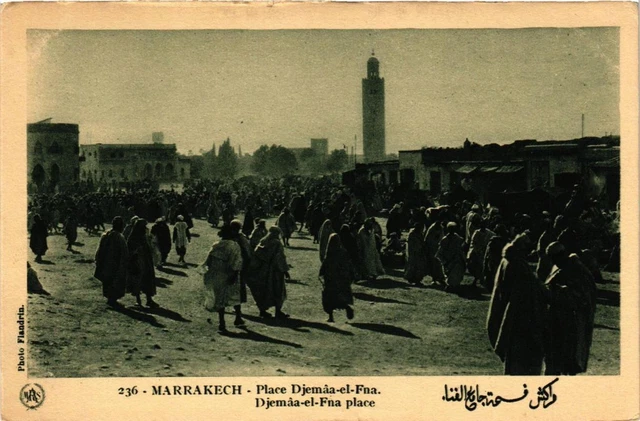 CPA AK MARRAKECH Place Djemaa-el-Fna MOROC (689657)