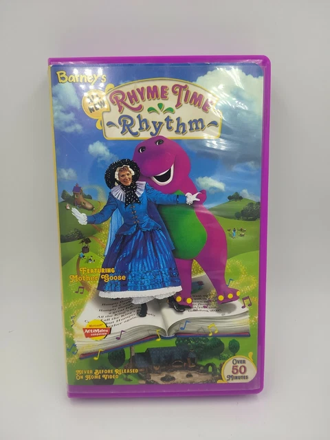 Barney S Rhyme Time Rhythm Vhs Video Tape 1999 Mother Goose Clamshell Barney S Rhyme Time Rhythm Vhs Video Tape 1999 Mother Goose Clamshell