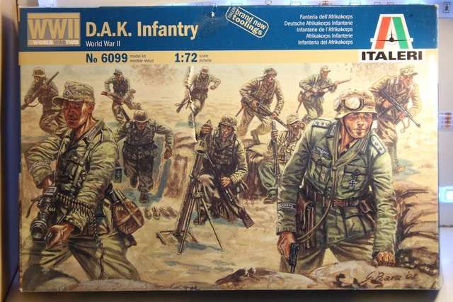 1/72 LOT DE 51 FIGURINES AIRFIX 01711 GERMAN AFRIKA KORPS WWII HO OO