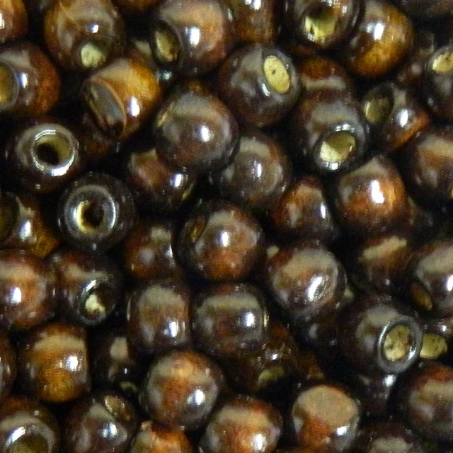 24 pack Macrame & Craft Wood Beads 11x12mm 5mm to 6mm Large Hole Round Barrel