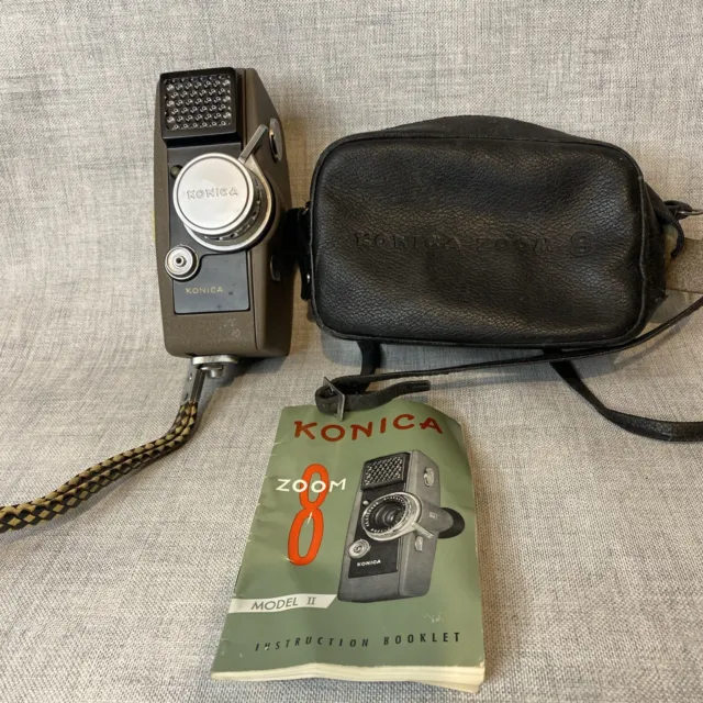 Konica Zoom 8 Model II Movie Camera With Case & Instructions