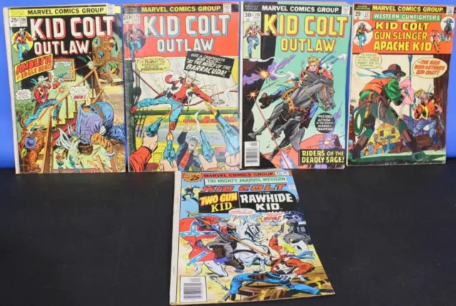 KID COLT OUTLAW 5 Comics Classic Cowboy- MARVEL good condition collectable
