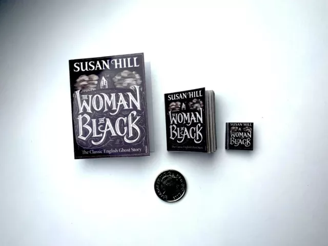 Miniature Book The Woman in Black  / 1/12, 1/6 & 1/4  DollsHouse Gothic Books