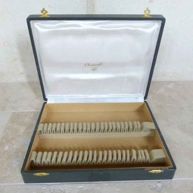 CHRISTOFLE COFFRET ÉCRIN vide pour 12 couverts à entremet / dessert