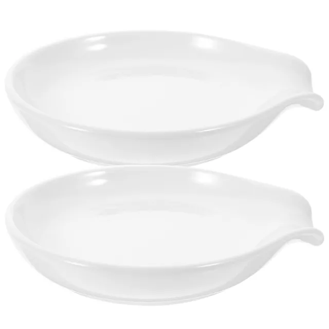 2 Pcs Porte-cuillère En Porcelaine Support Couverts De Table