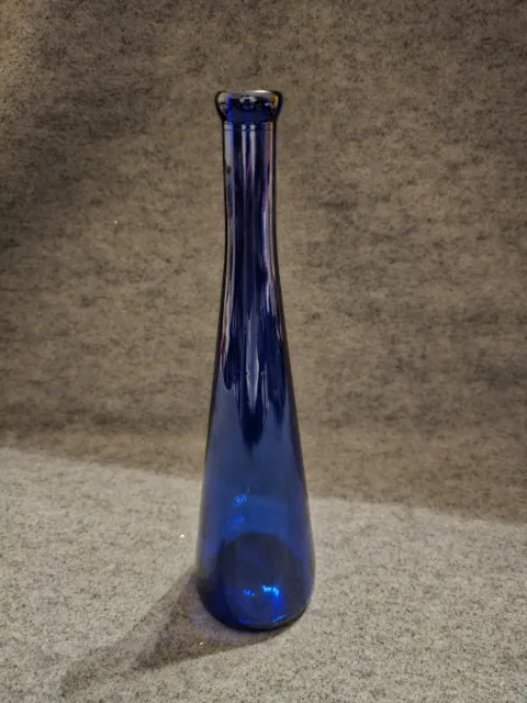 Italian VO Cobalt Blue Water Bottle, Vase, Decanter, 75 cl 70mm, 13.75" tall