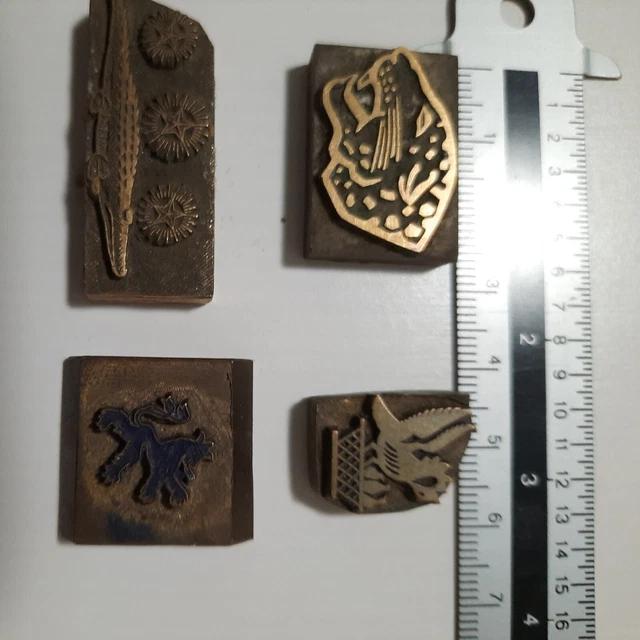 Messing Ornament Buchbinden Prägen Prägestempel Prägung
