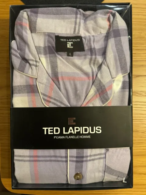 Pyjama Ted Lapidus : ensemble pyjama en flanelle taille L couleur parme