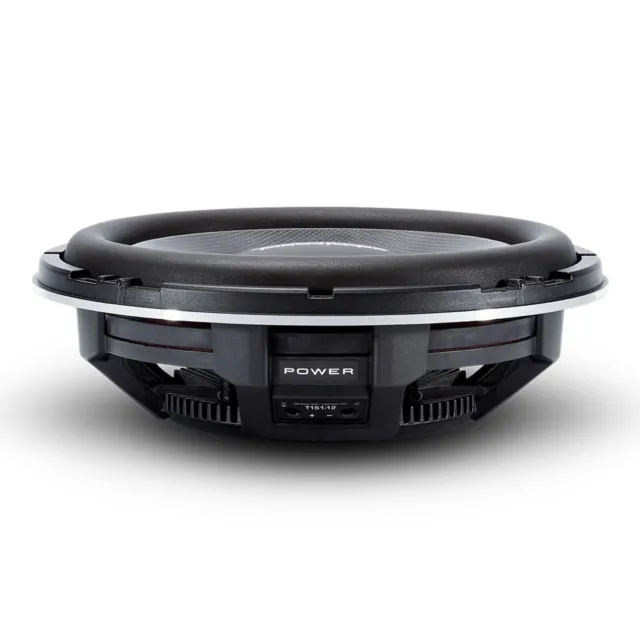 Rockford Fosgate Power 12" Slim 1200 Watt Single 1 Ohm Subwoofer T1S1-12